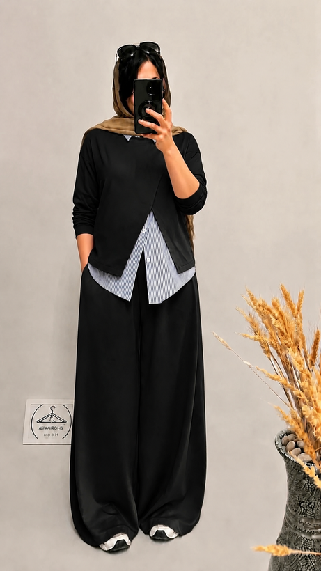ست دو تیکه شومیز شلوار مدل لیا