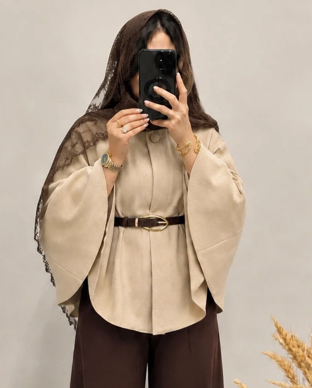 پانچو پاییزه مدل هلیا