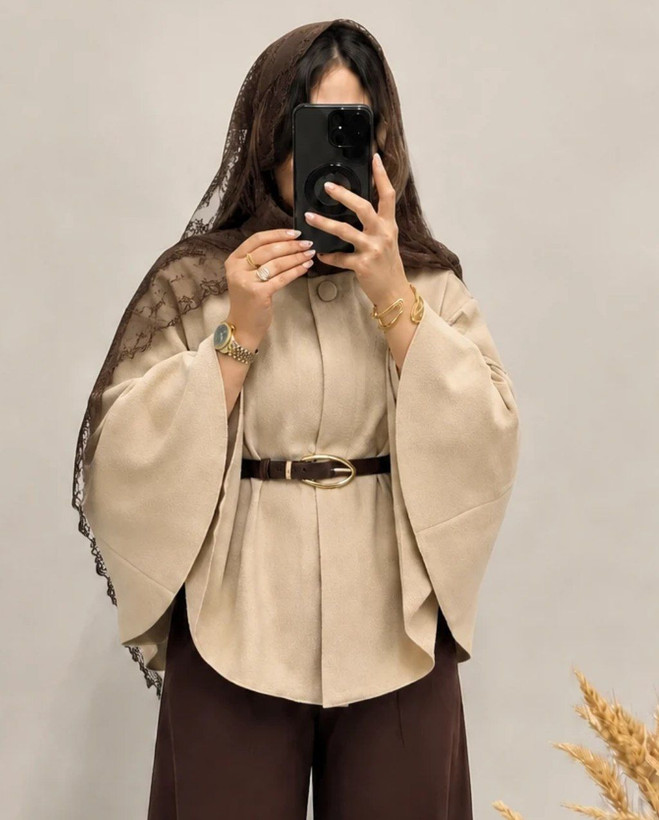 پانچو پاییزه مدل هلیا